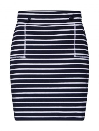 EDC BY ESPRIT Fustă 'EOS beach'  navy / alb