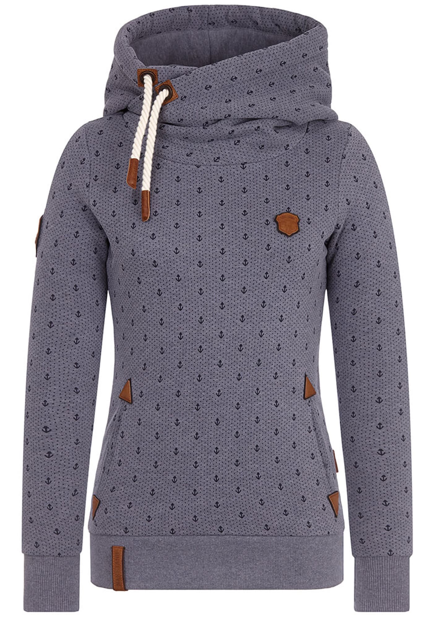 Naketano Bluză de molton 'Darth Ankerdizzel'  albastru / albastru porumbel