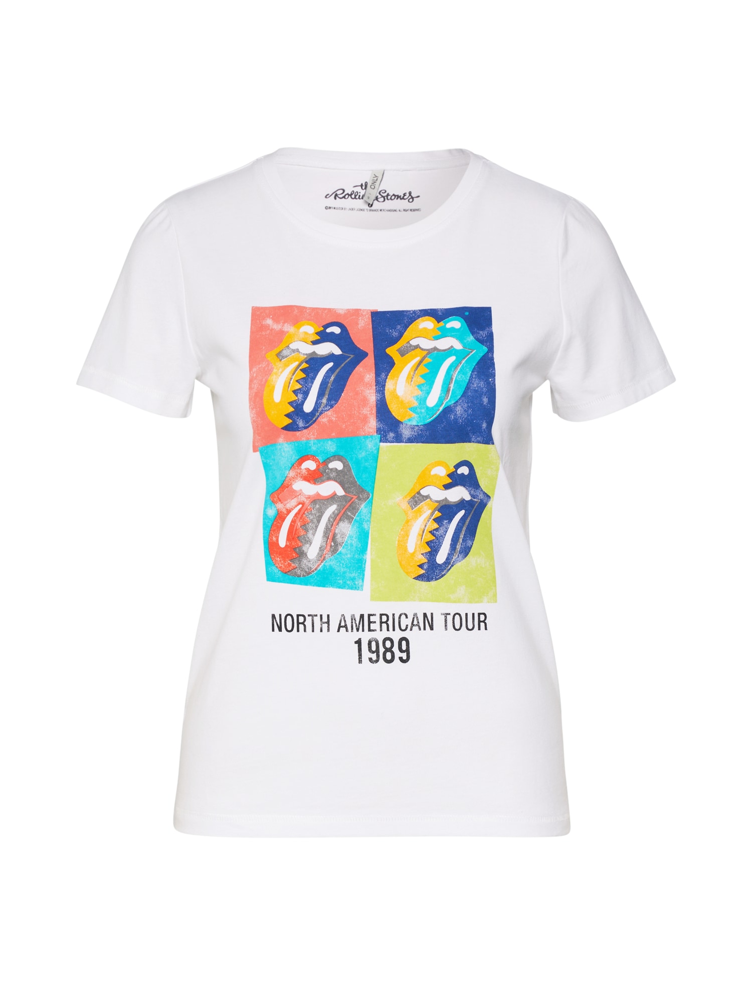 ONLY Tricou 'onlrolling STONES REG s/s TOP BOX JRS'  alb