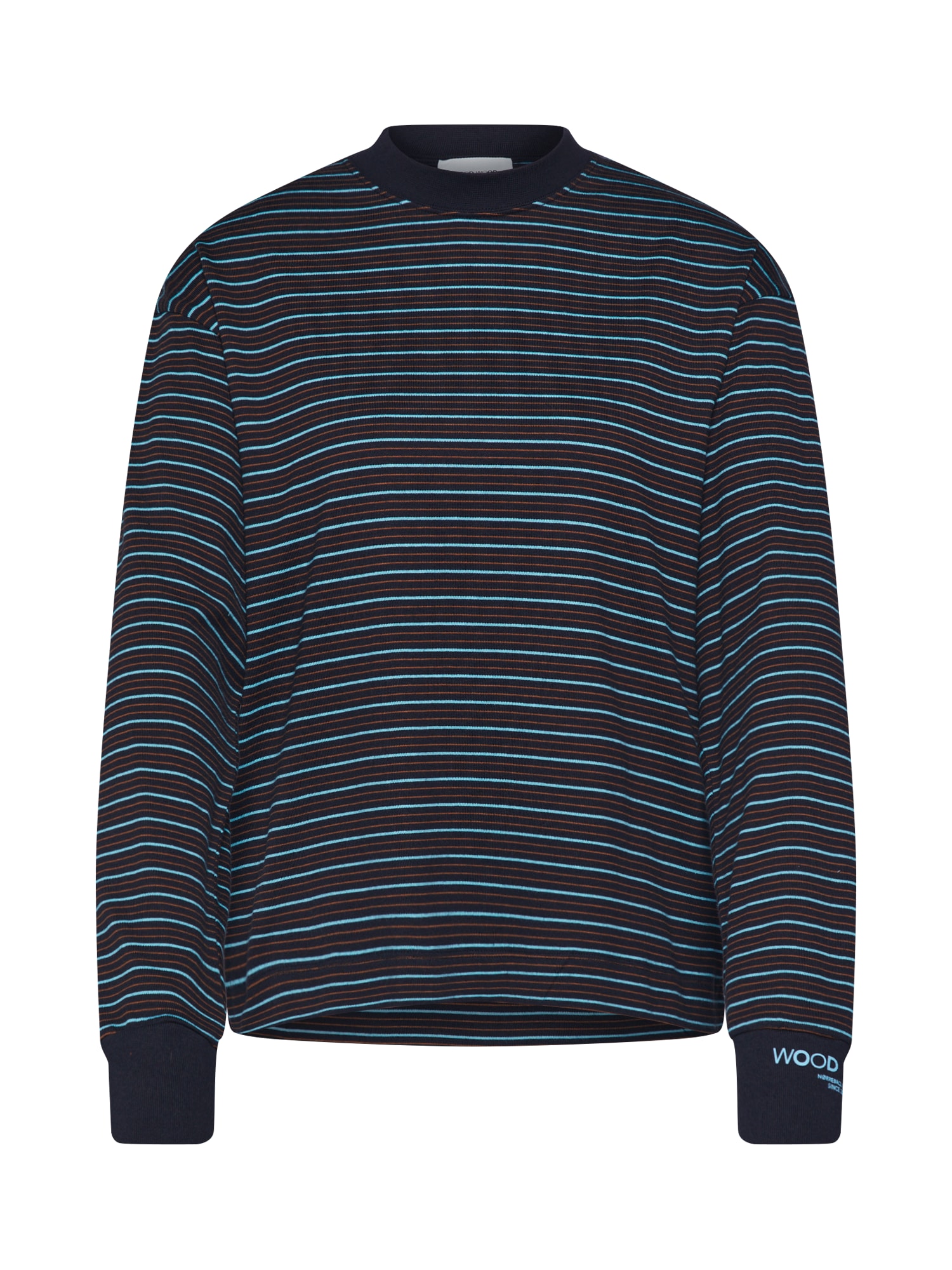 WOOD WOOD Tricou 'Astrid' albastru deschis / negru