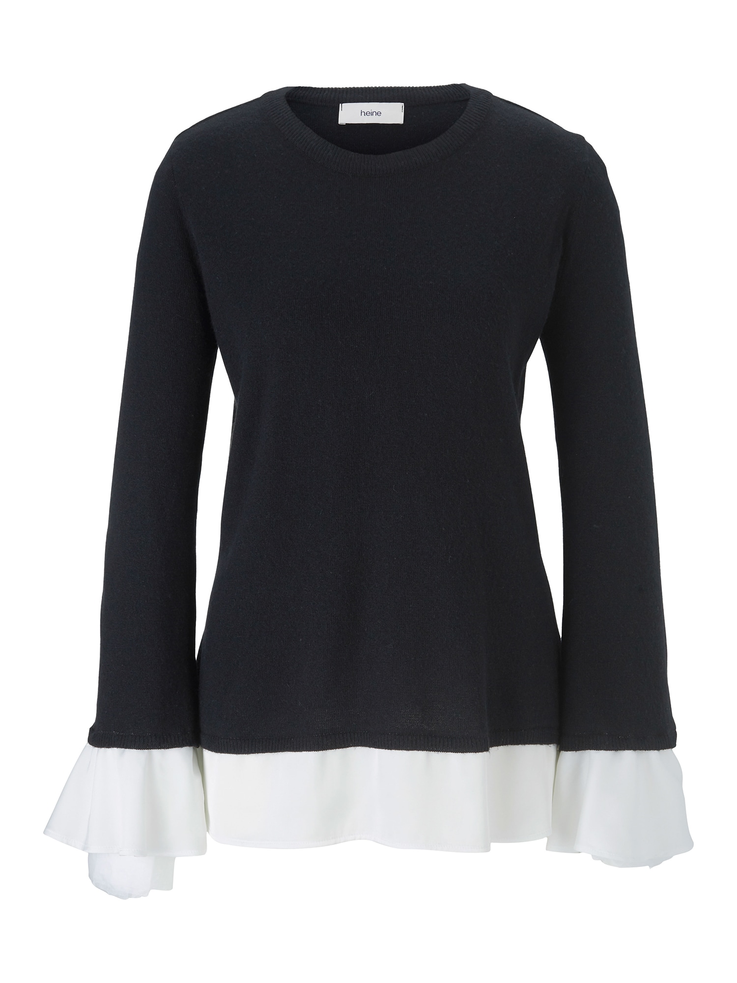 Heine Pulover  negru / alb