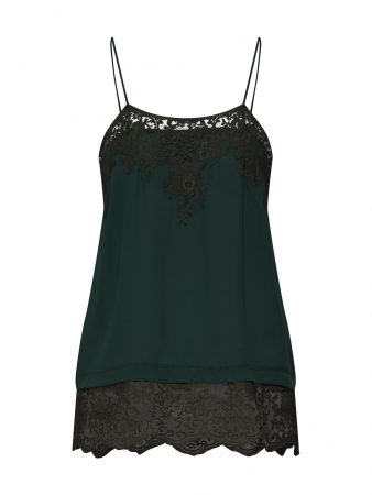 JUST FEMALE Top 'Cher singlet'  verde