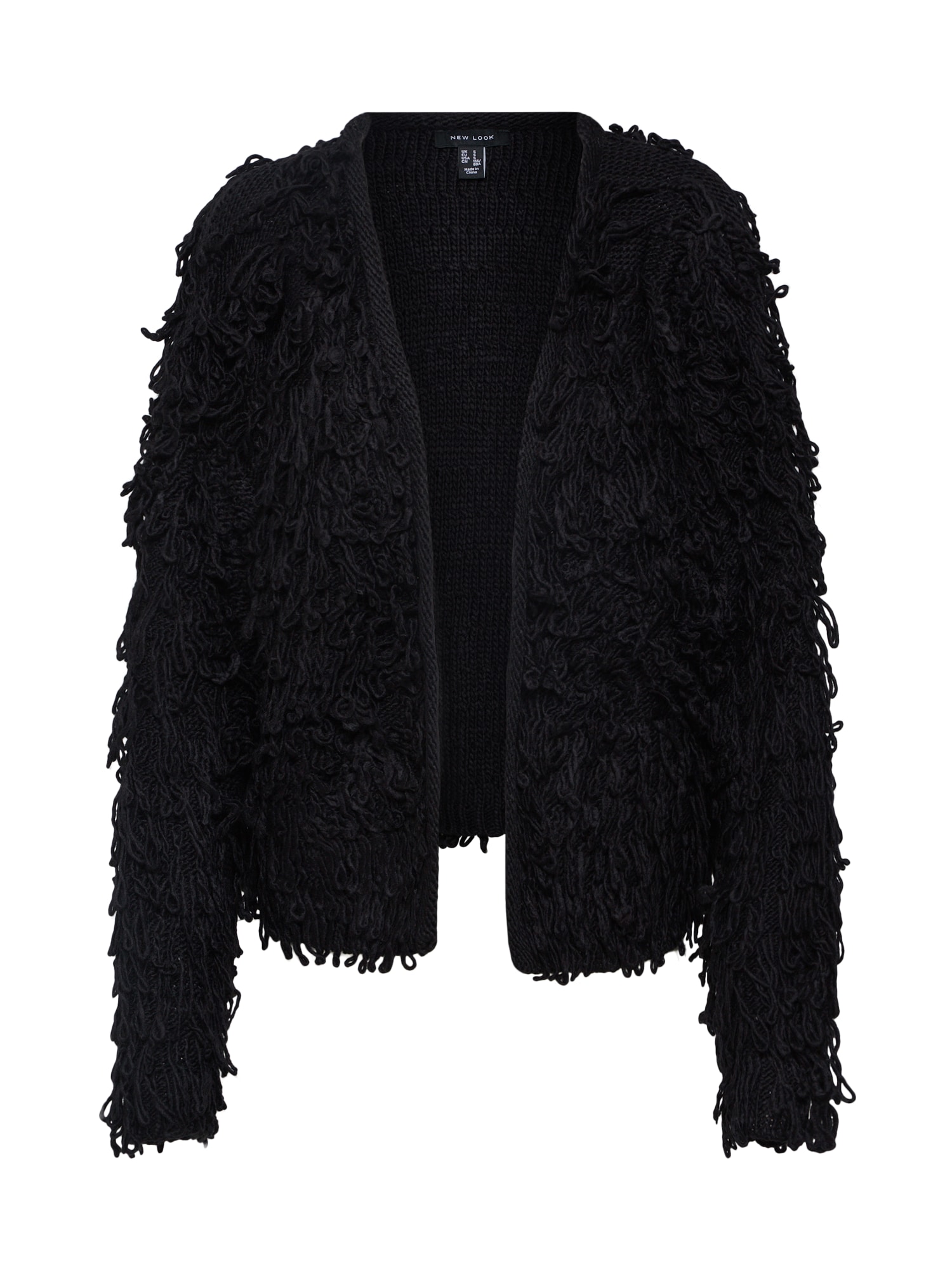 NEW LOOK Geacă tricotată negru