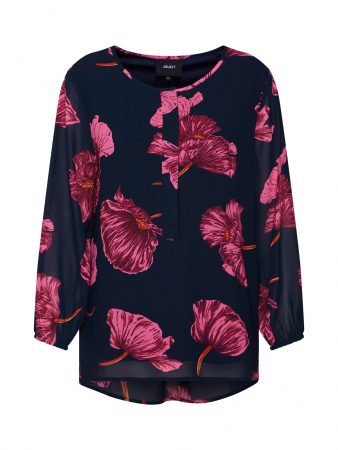 OBJECT Bluză 'OBJMARQUITA L/S'  albastru închis / roz