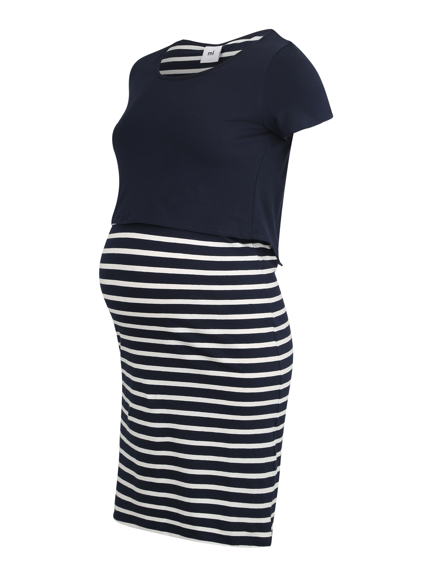 MAMALICIOUS Rochie 'Lea'  navy / alb