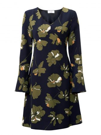 Heine Rochie  albastru noapte / kaki