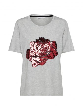 ONLY Tricou 'ROSE'  gri deschis
