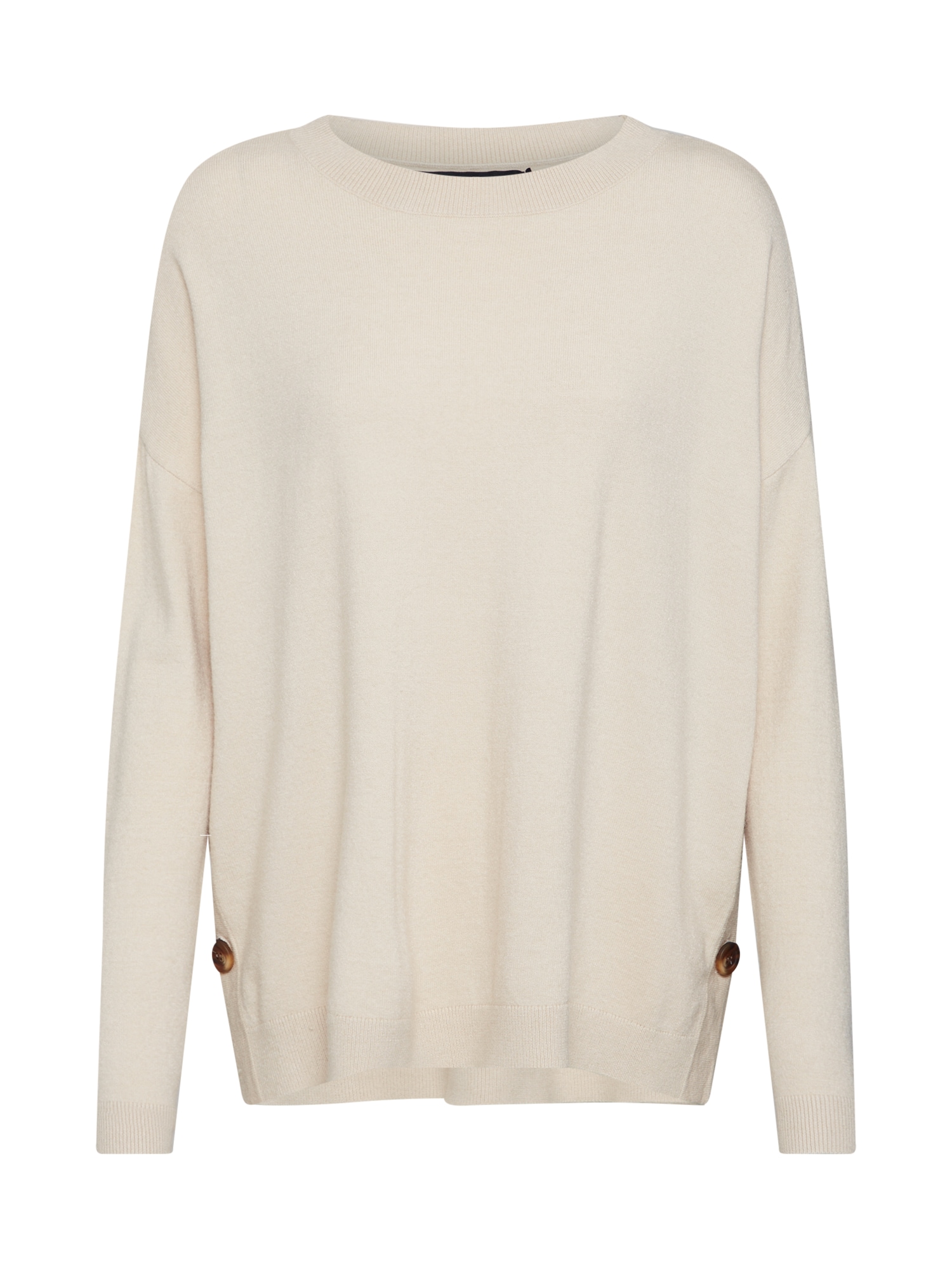 VERO MODA Pulover 'VMCHOU KARIS LS O-NECK BUTTON BLOUSE BOO'  crem