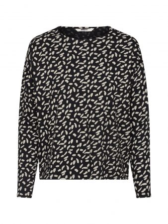 Wemoto Tricou 'Driver Printed'  negru / alb perlă