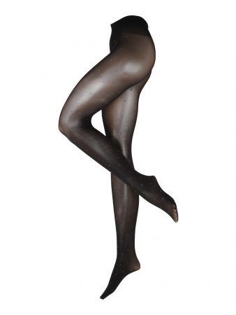 Swedish Stockings Ștrampeni fini 'Filippa'  negru / argintiu