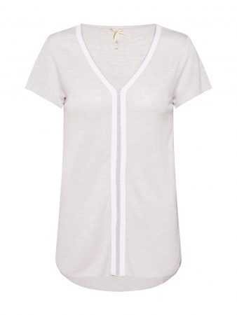 Key Largo Tricou 'Veto'  gri-bej / argintiu / alb