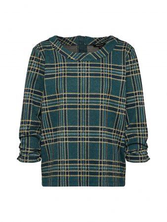 MORE & MORE Pulover 'Check Jacquard'  smarald / culori mixte