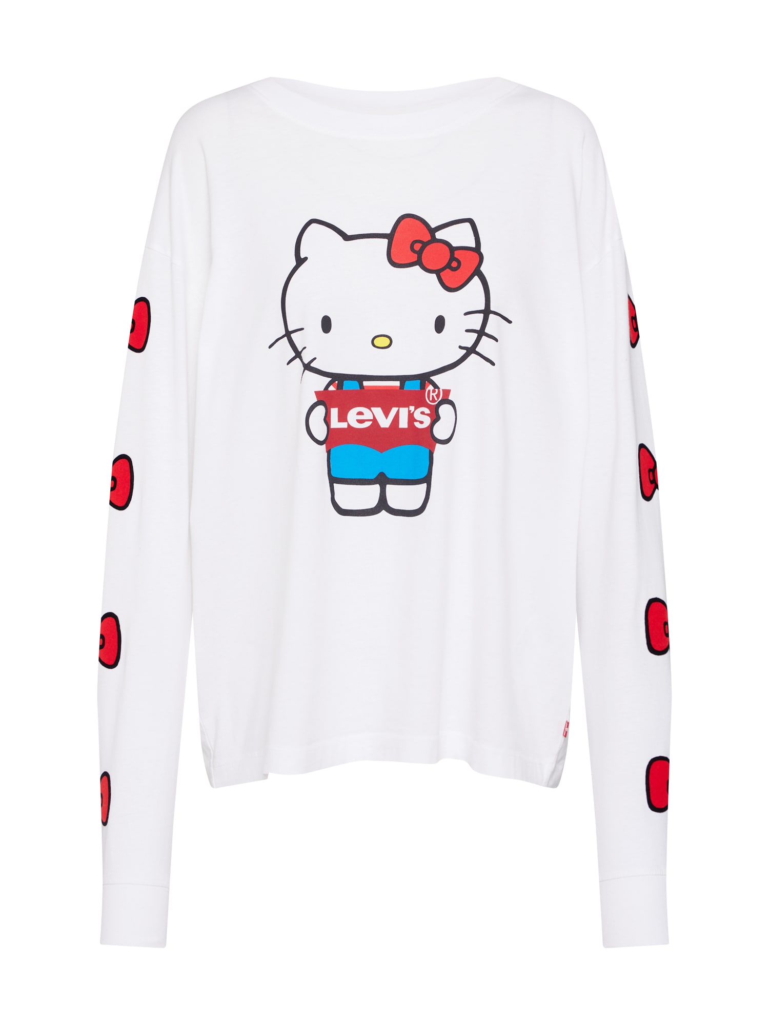 LEVI'S Tricou 'GRAPHIC LONG SLEEVE TEE' alb