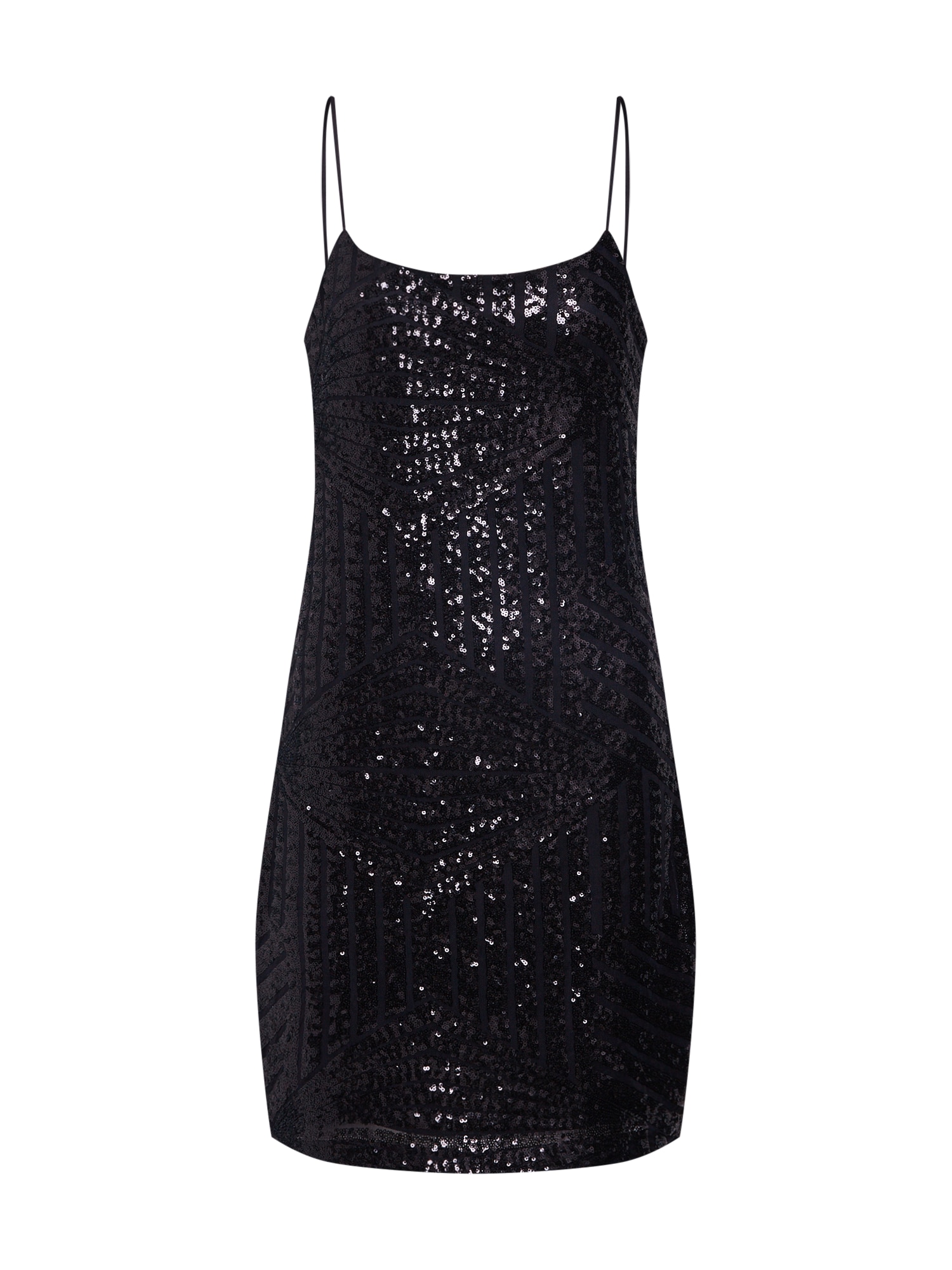 ONLY Rochie 'onlKASTELLO SEQUINS SINGLET DRESS WVN'  negru / argintiu