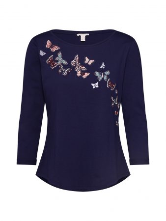ESPRIT Tricou 'Embro AW Tee'  navy