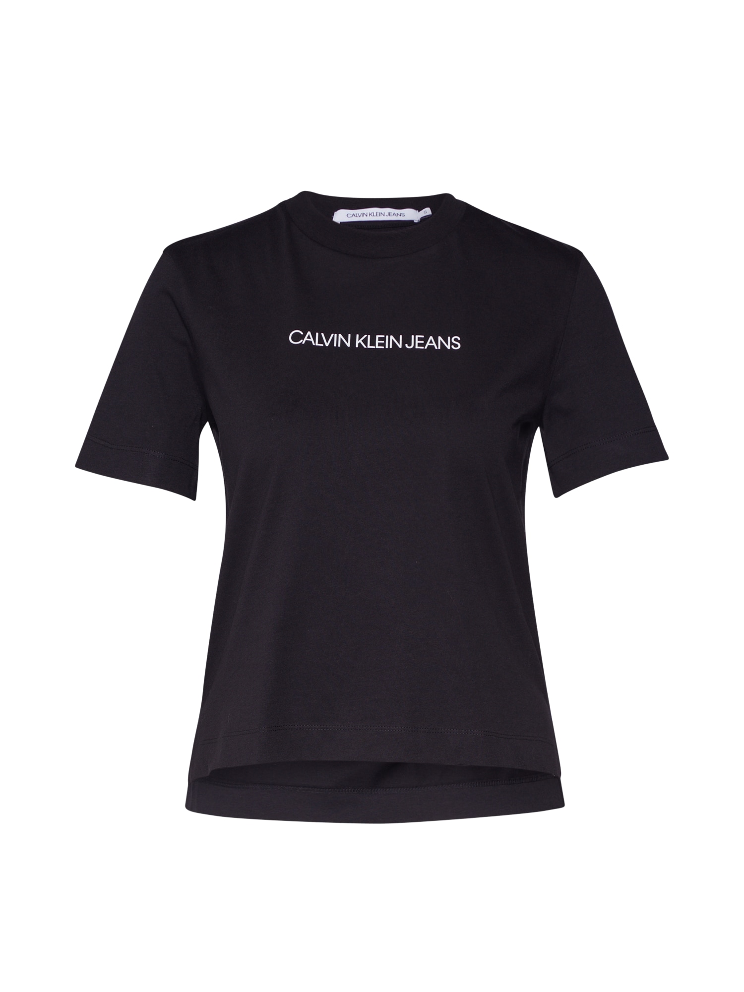 Calvin Klein Jeans Tricou 'SHRUNKEN INSTITUTIONAL LOGO TEE'  negru