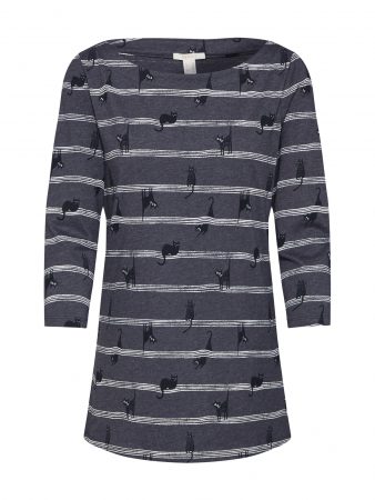 ESPRIT Tricou 'Cat AOP T'  gri metalic