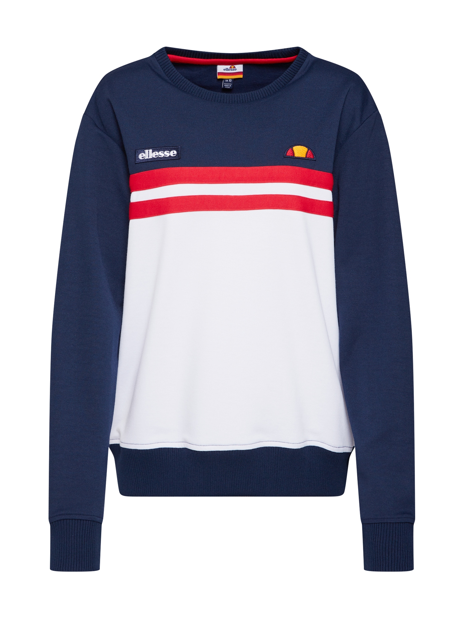 ELLESSE Bluză de molton 'TARIA'  navy / alb