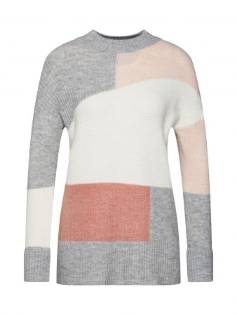 NEW LOOK Pulover '04.05 WW PATCHWORK JUMPER  P182'  gri / roz / alb