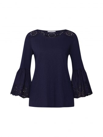 EDC BY ESPRIT Tricou 'Broidery'  navy