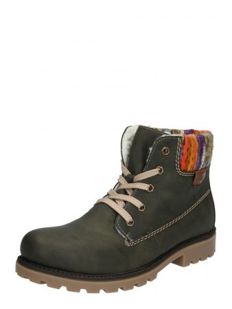 RIEKER Ghete cu șireturi  brad / culori mixte