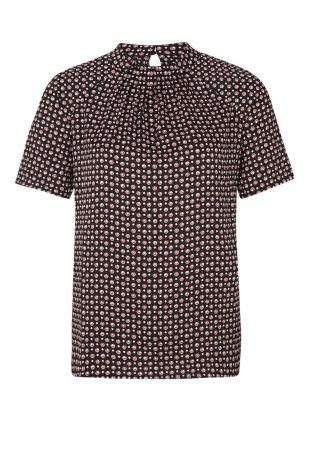 S.Oliver BLACK LABEL Bluză  roșu / negru / alb