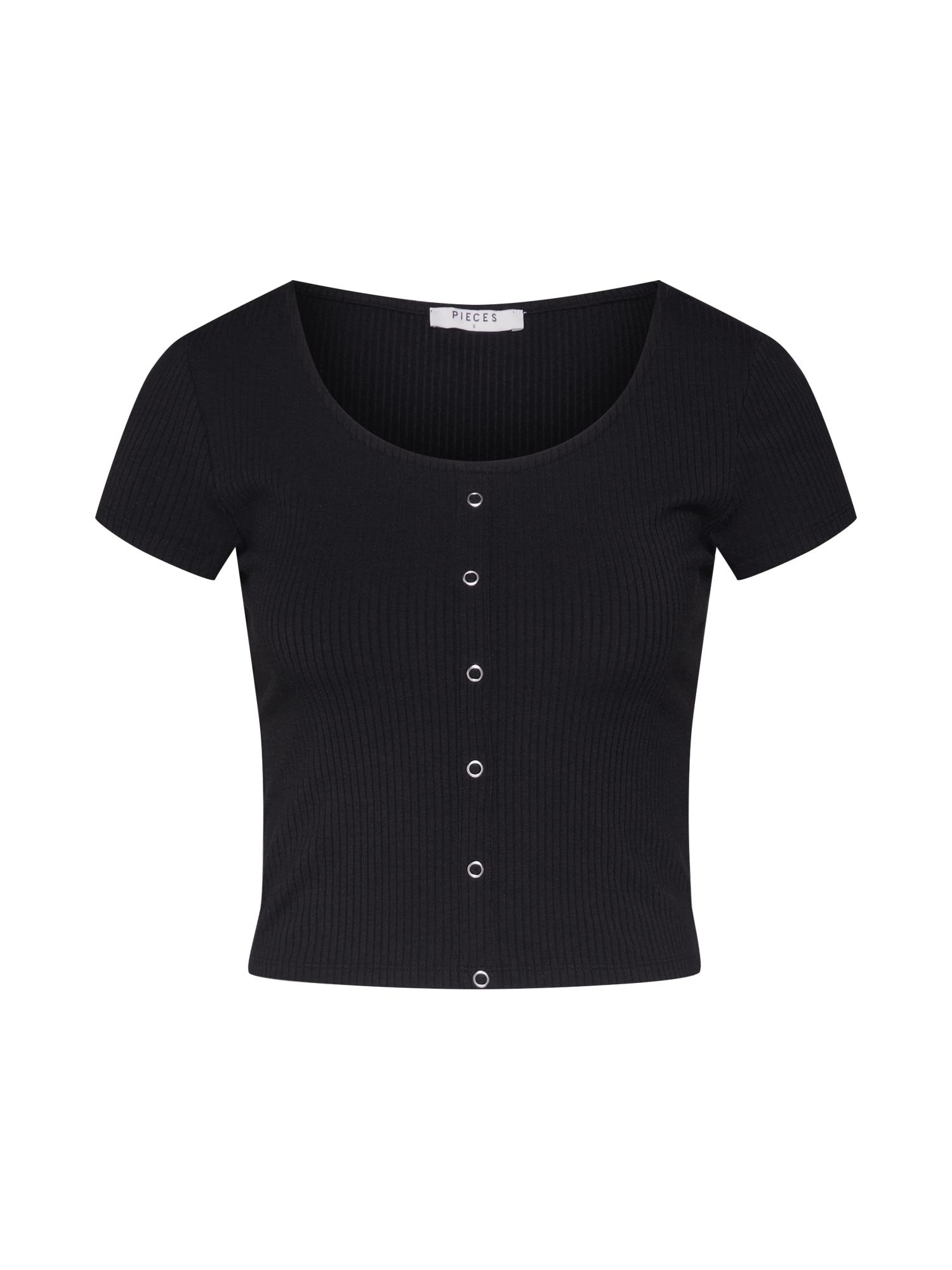 PIECES Tricou 'ELENA' negru