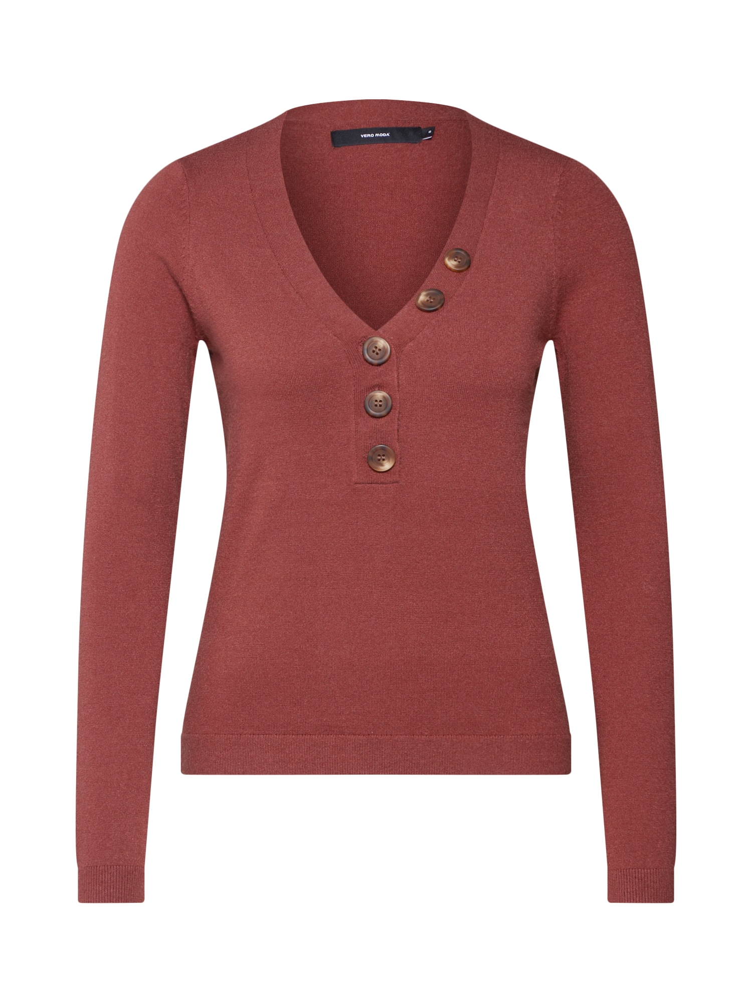 VERO MODA Pulover 'CHIP KARIS' maro ruginiu