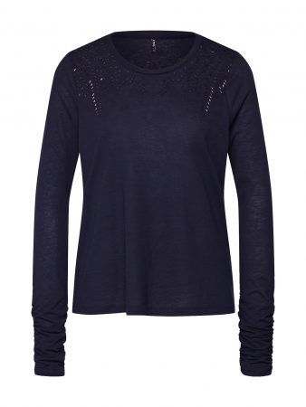 ONLY Pulover 'onlUMA L/S BLING TOP JRS'  albastru noapte