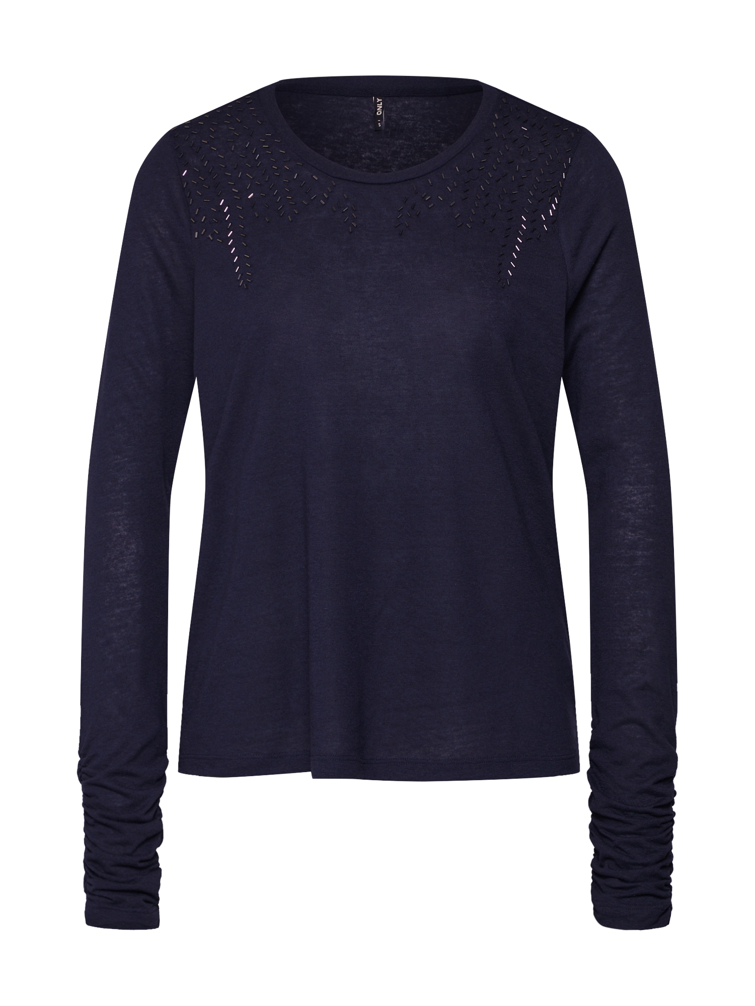 ONLY Pulover 'onlUMA L/S BLING TOP JRS' albastru noapte