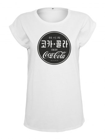 Merchcode Tricou 'Coca Cola Chinese'  alb