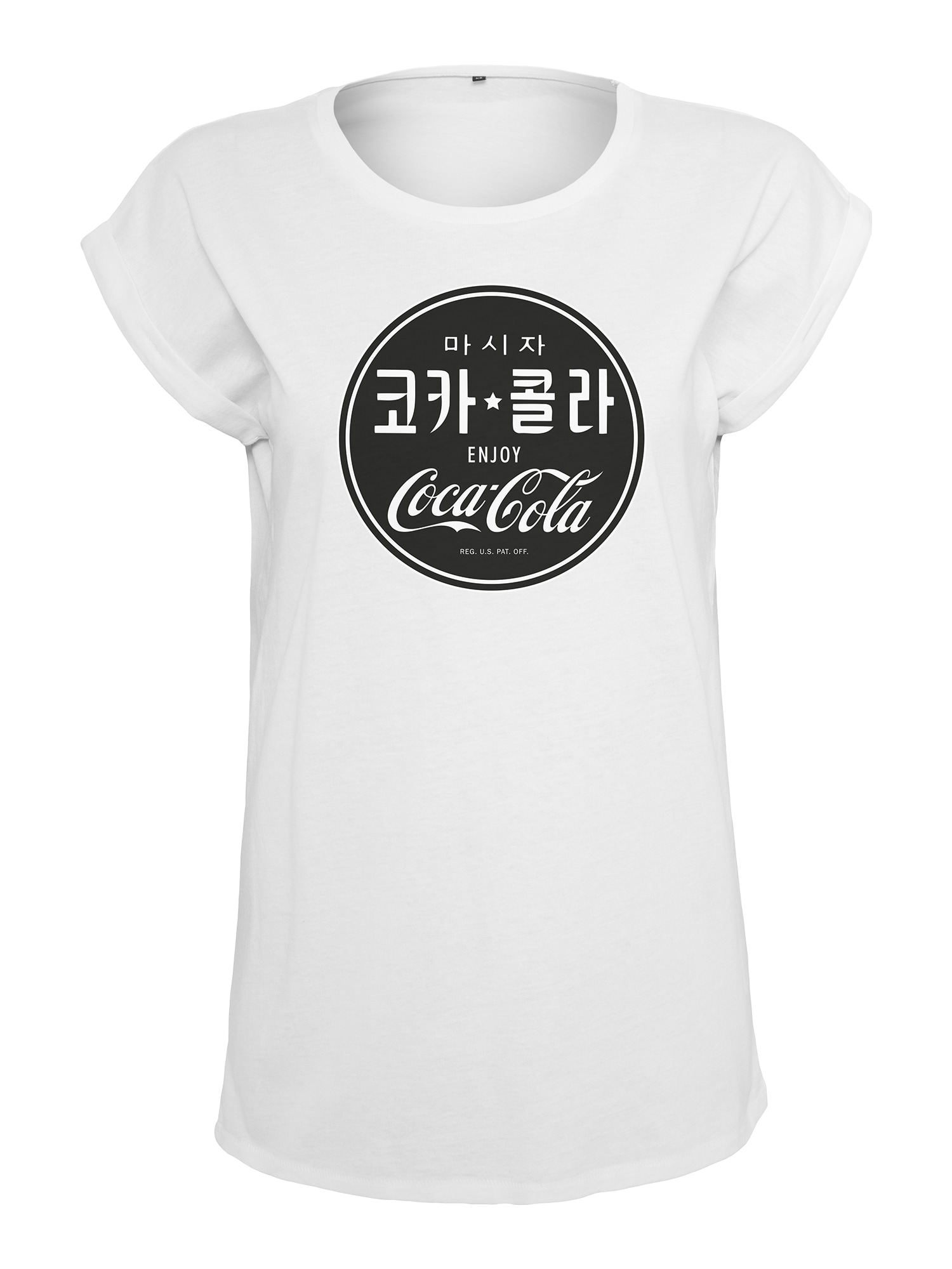 Merchcode Tricou 'Coca Cola Chinese'  alb