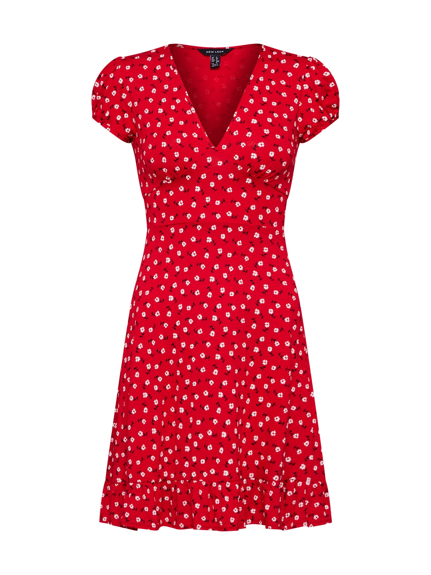 NEW LOOK Rochie 'DITSY'  roșu / alb