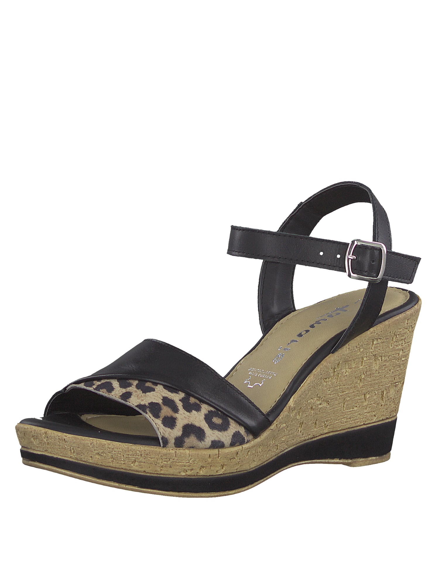 TAMARIS Sandale 'Wedge Sandle'  negru