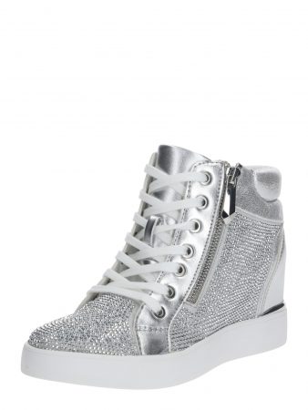 ALDO Sneaker înalt 'AILANNA'  alb / argintiu