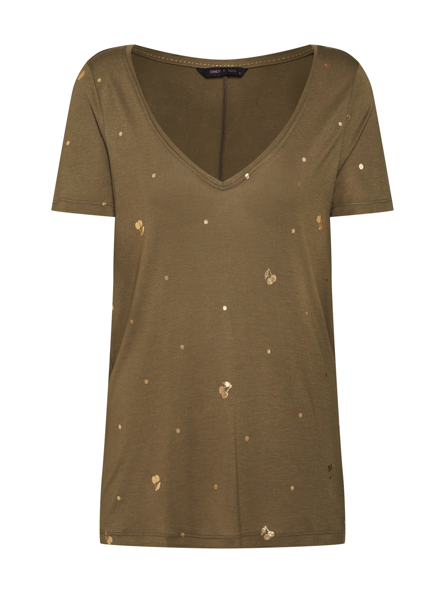 ONLY Tricou 'IRIS'  auriu / kaki