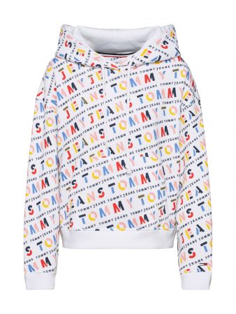 Tommy Jeans Bluză de molton 'AOP Hoodie'  culori mixte / alb