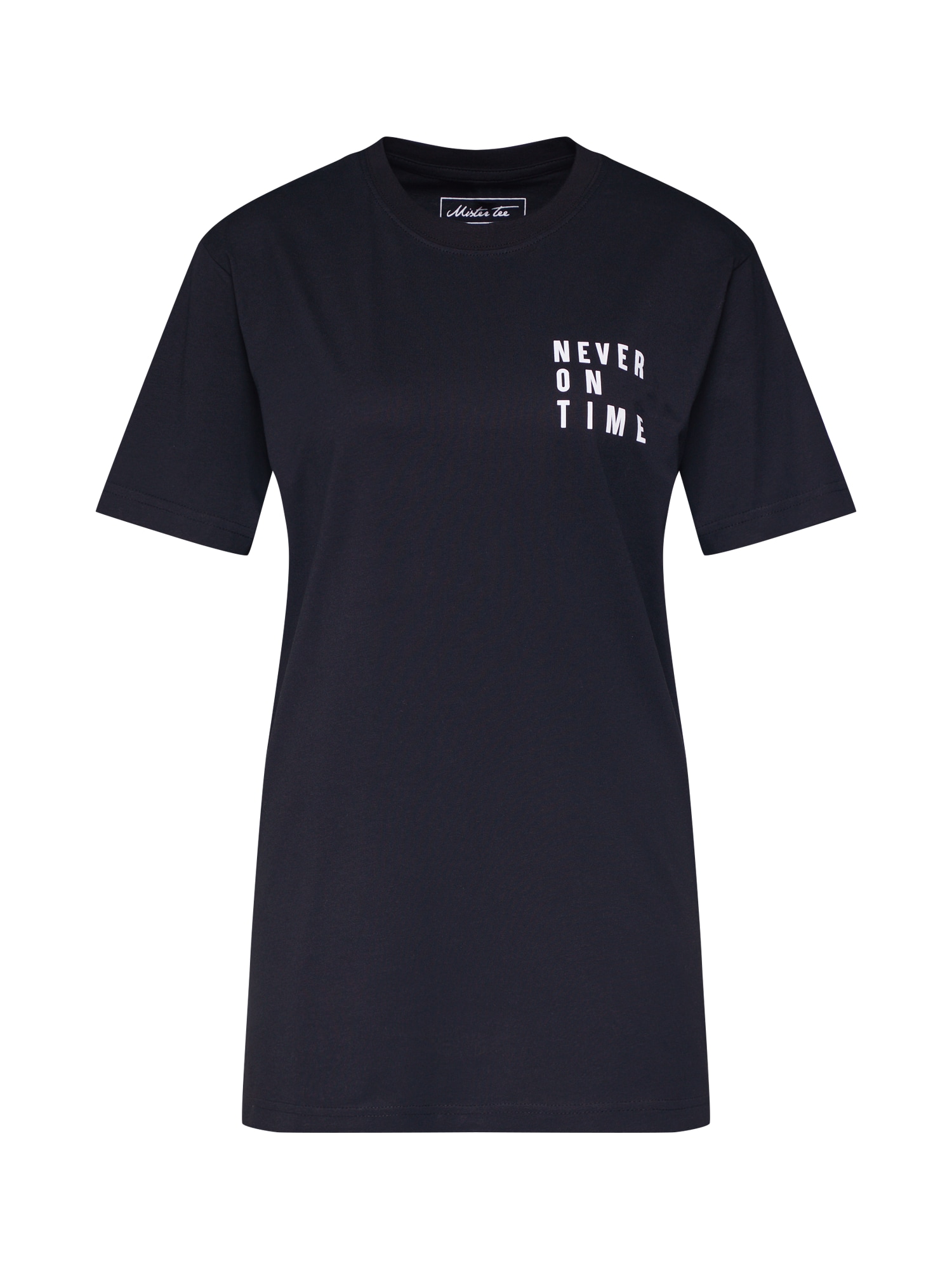 Merchcode Tricou 'Never On Time'  negru / alb