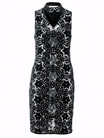 Heine Rochie de cocktail  negru / argintiu