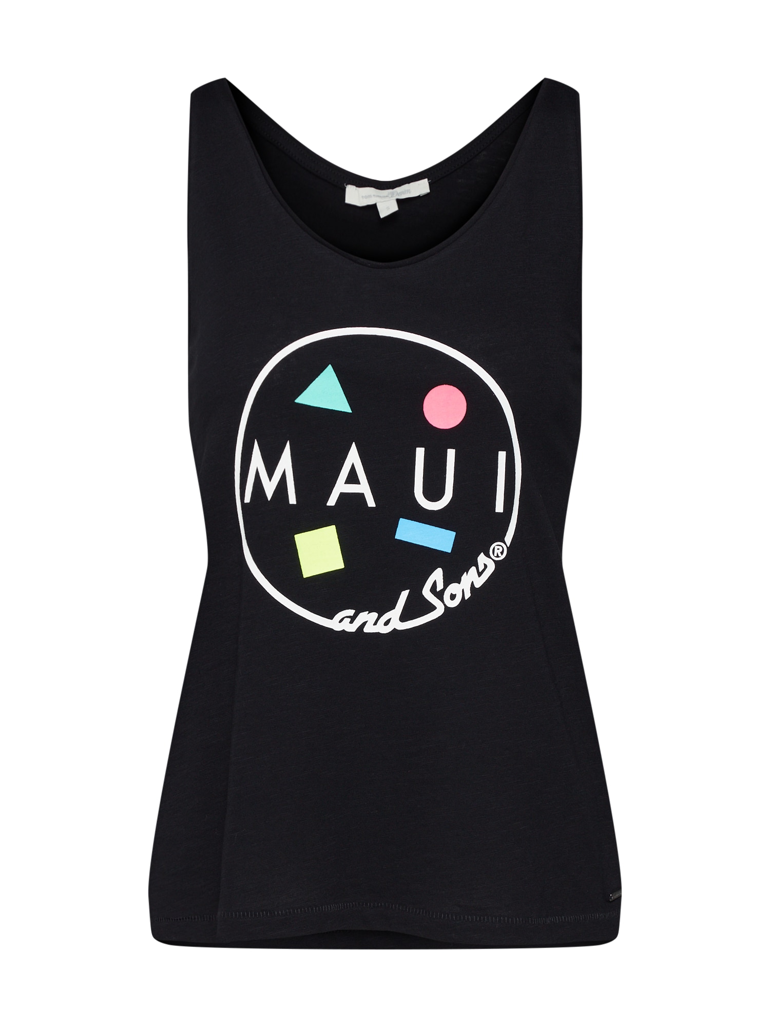 TOM TAILOR DENIM Top  culori mixte / negru