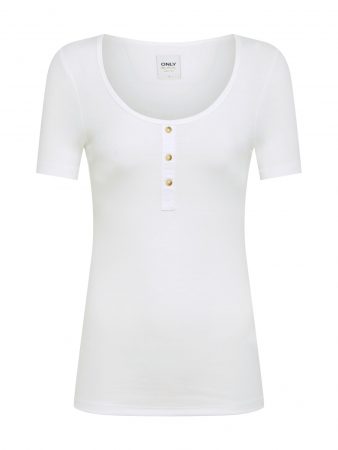 ONLY Tricou 'onlVERONIKA S/S DNM TEE'  alb