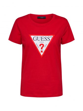 GUESS Tricou 'SS CN BASIC TRIANGLE TEE'  roșu