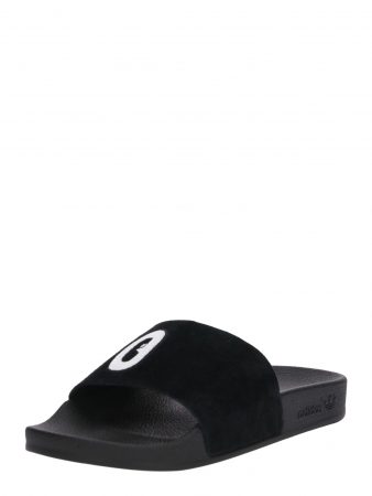 ADIDAS ORIGINALS Saboți 'Adilette'  negru / alb