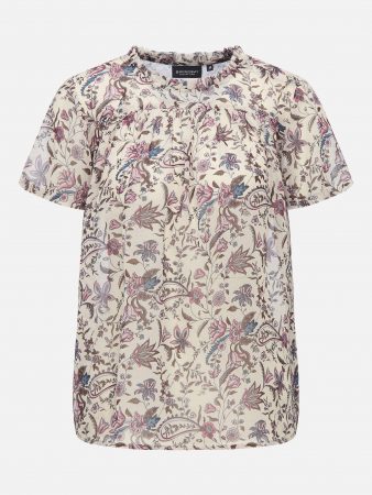 BROADWAY NYC FASHION Bluză 'BLOUSE SHERIDAN'  crem / culori mixte
