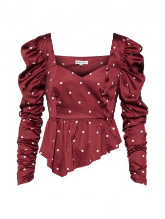 For Love & Lemons Bluză 'LABELLE PEPLUM'  roșu