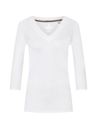 ESPRIT Tricou 'OCS Vneck'  offwhite