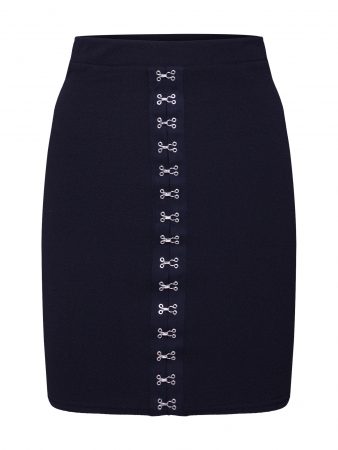 Missguided Fustă 'Hook and Eye Bodycon Mini Skirt'  negru