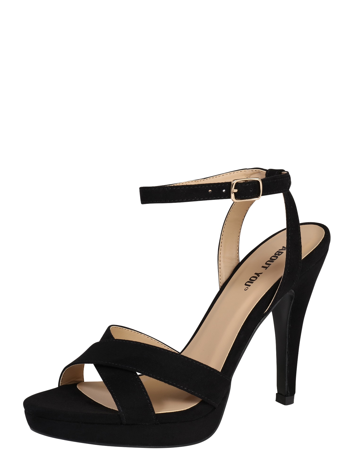 ABOUT YOU Sandale cu beretă 'Valentina'  negru