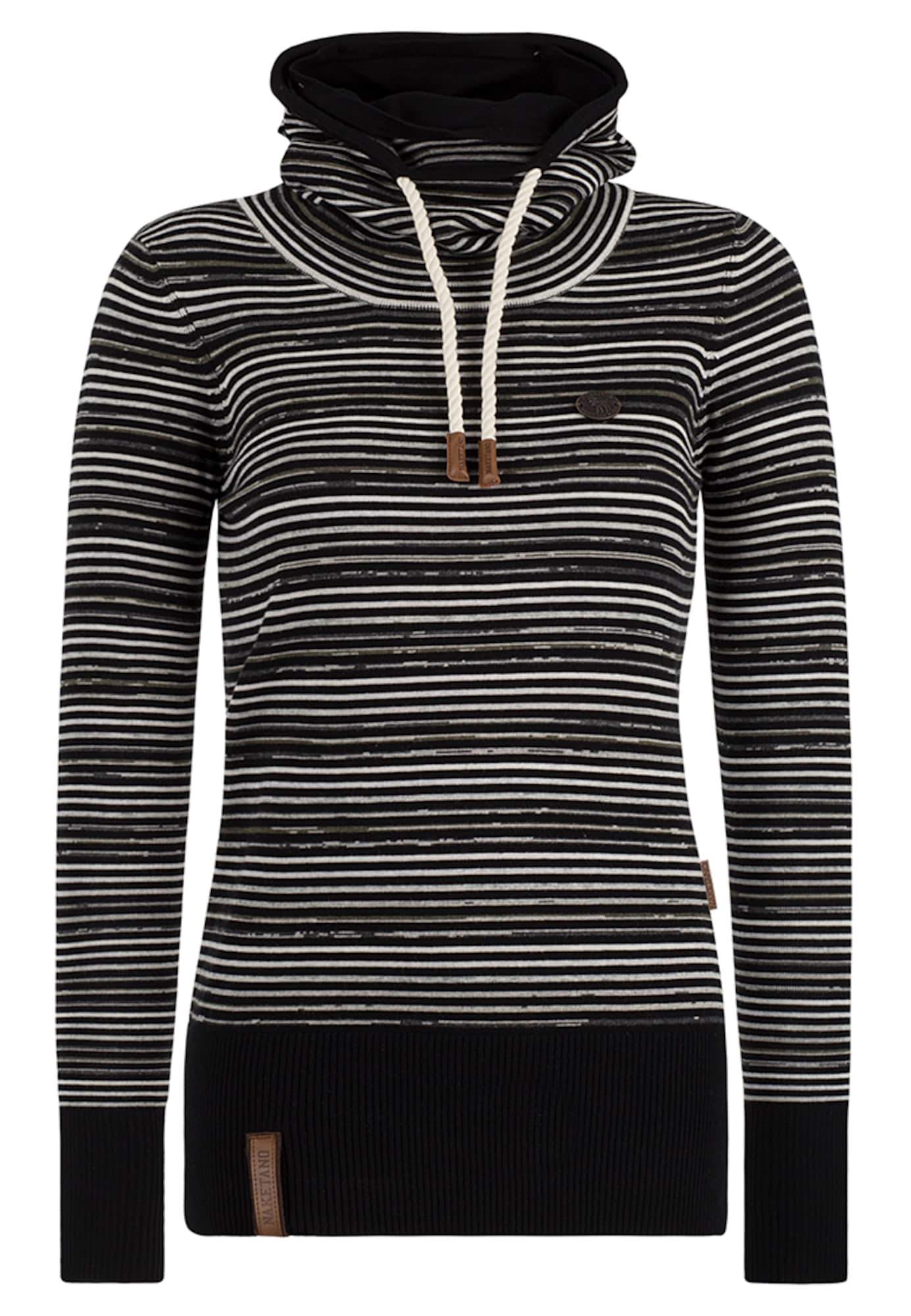 Naketano Pulover 'Gudra Cuva Banka'  negru / alb