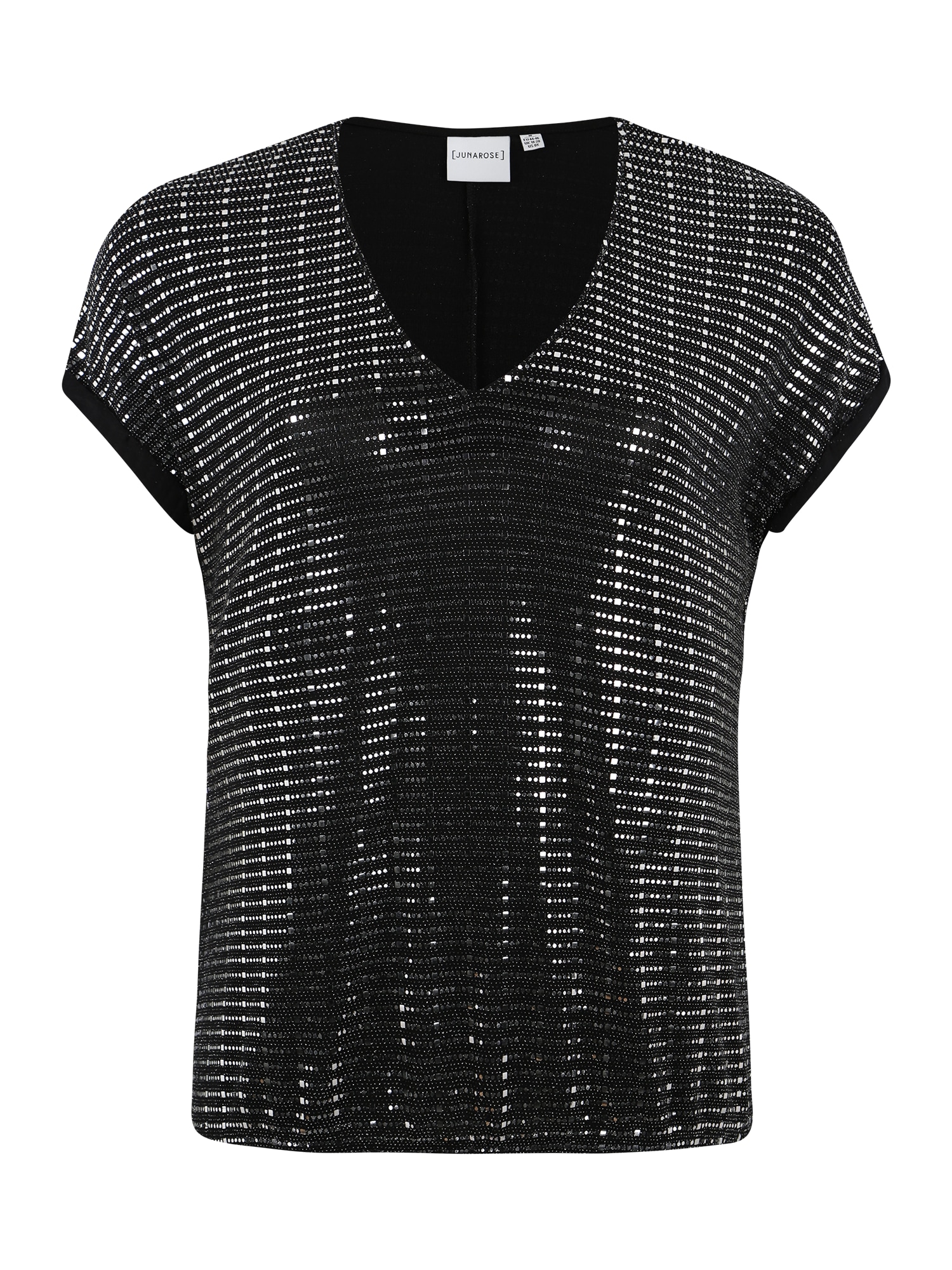 Junarose Tricou 'JRIRUK' gri argintiu / negru